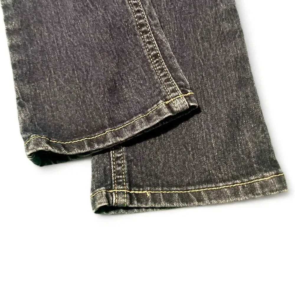 children place bootcut stretch denim  jeans toddler boys adjustable strap SZ 4